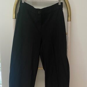 Eileen Fisher Petite Black Viscose Pants USA Back Elastic Waistband Size PM